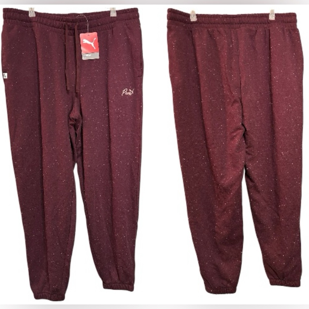 Puma Men's Maroon Joggers, NWT, Size XL